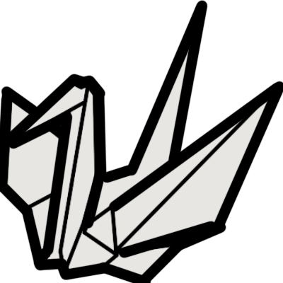  A white paper crane.